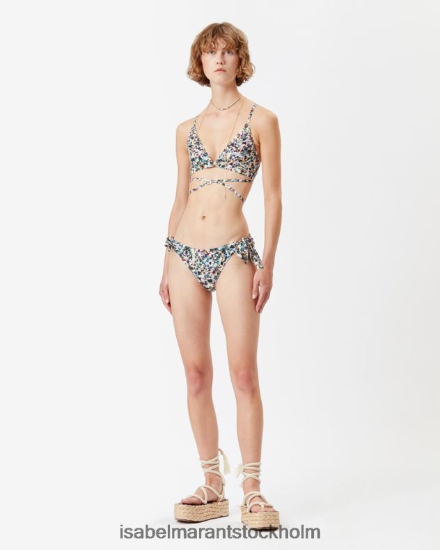 Kläder Isabel Marant solange bikinitopp grön/ecru kvinnor D80P02714
