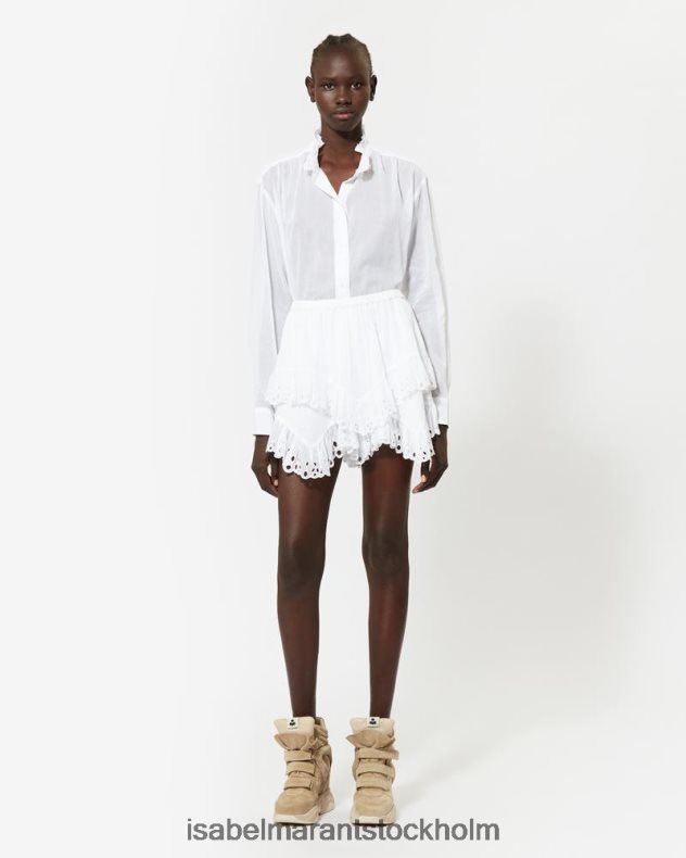 Kläder Isabel Marant kaddy bomullshorts vit kvinnor D80P02671