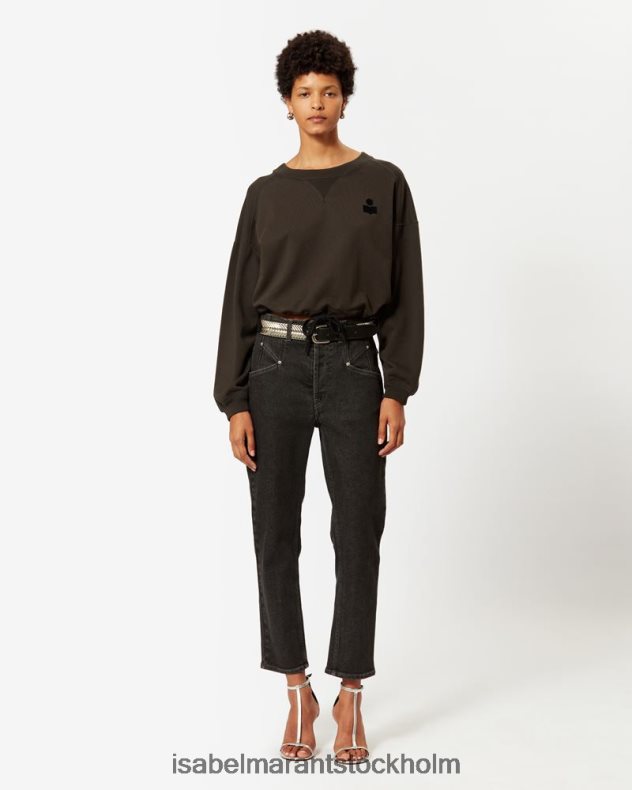Kläder Isabel Marant niliane jeansbyxor blekt svart kvinnor D80P02296