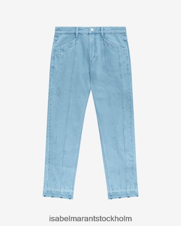 Kläder Isabel Marant sulanoa slimmade jeans ljusblå kvinnor D80P02673