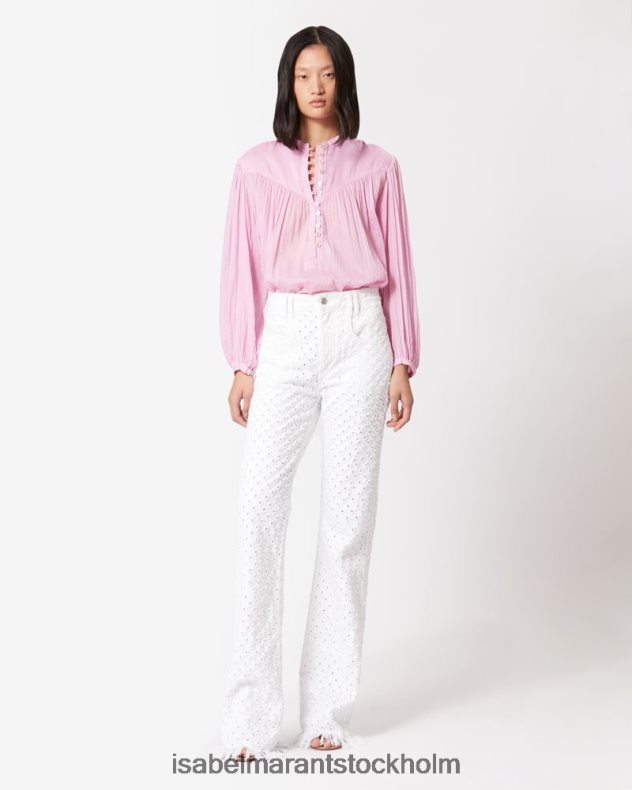 Kläder Isabel Marant alvira jeans vit kvinnor D80P02243