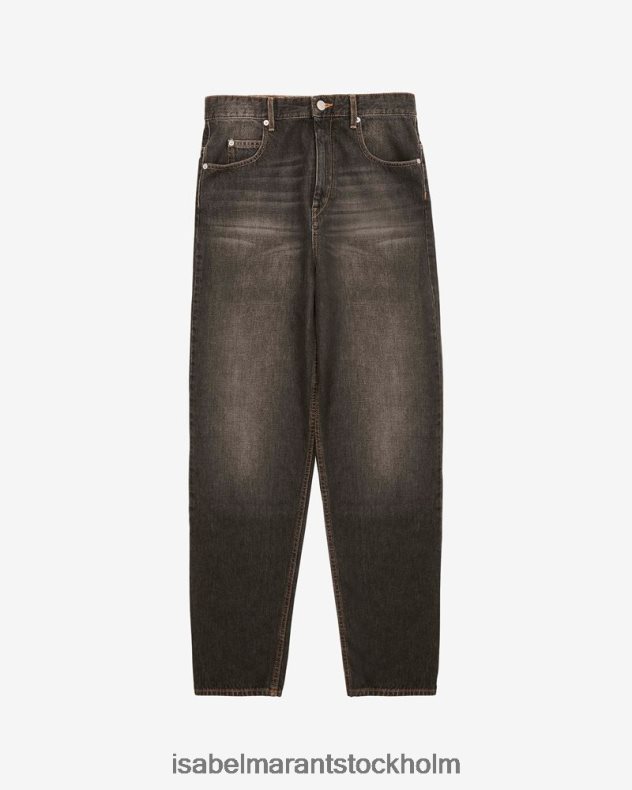 Kläder Isabel Marant corsysr oversized jeans blekt svart kvinnor D80P02557