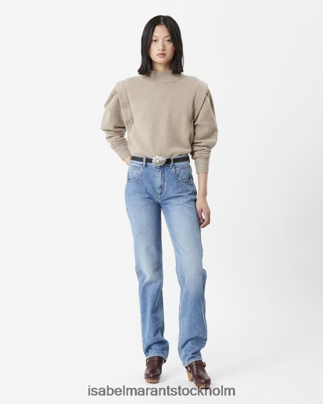 Kläder Isabel Marant vanda mom jeans ljusblå kvinnor D80P02556