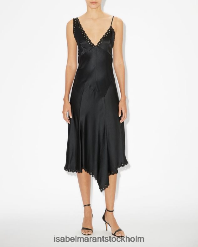 Kläder Isabel Marant ayrich klänning svart kvinnor D80P02140