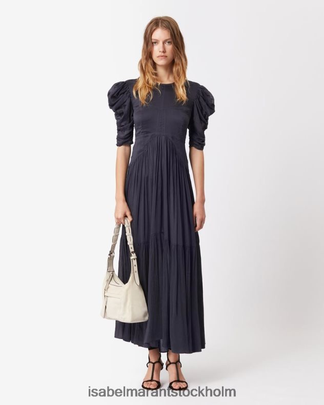 Kläder Isabel Marant bealisa bomullsklänning blekna natt kvinnor D80P02117