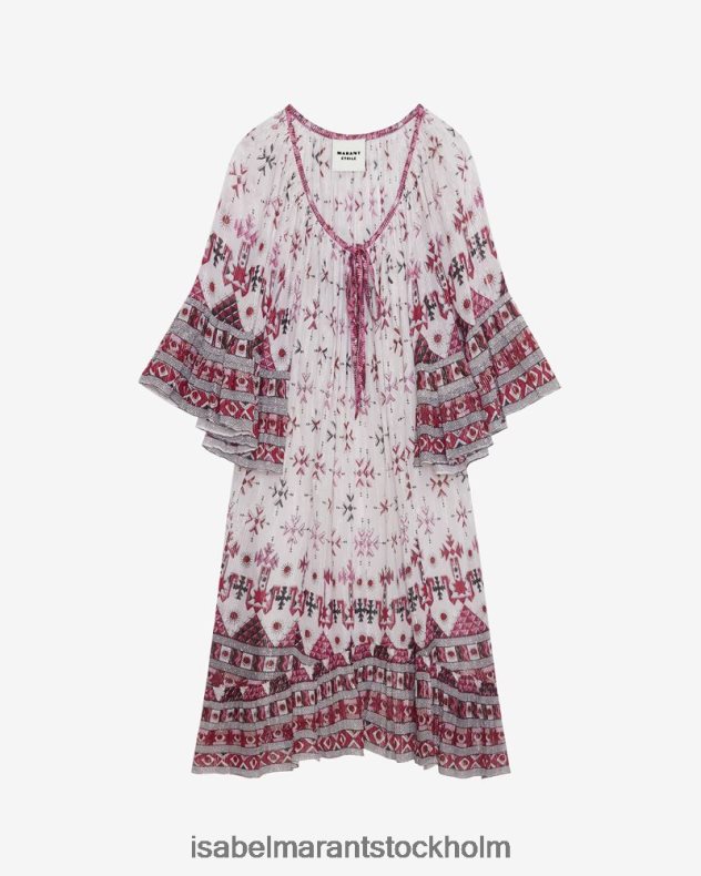Kläder Isabel Marant lånad klänning i bomull och lurex vit kvinnor D80P02646