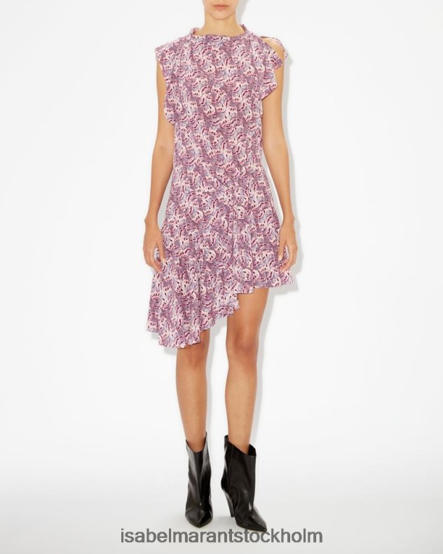 Kläder Isabel Marant viona klänning lila kvinnor D80P02143