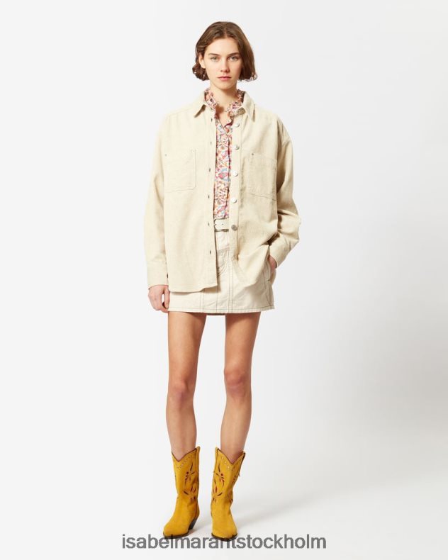 Kläder Isabel Marant randal bomullsskjorta neutral kvinnor D80P02492