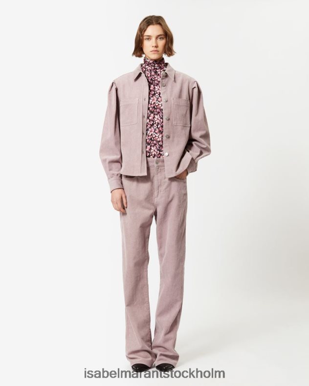 Kläder Isabel Marant renata bomullsskjorta lila kvinnor D80P02493