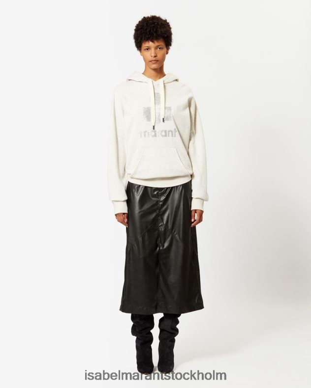 Kläder Isabel Marant mansel oversized hoodie sweatshirt ecru kvinnor D80P02387