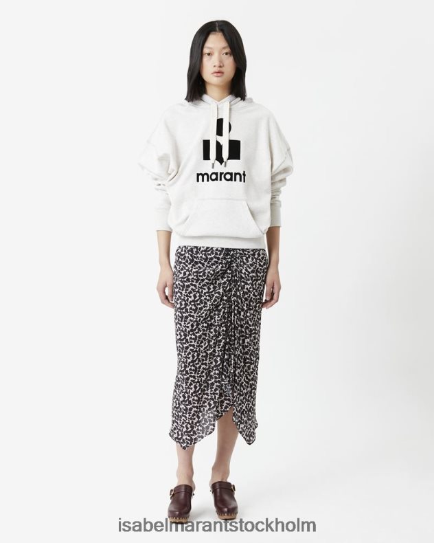 Kläder Isabel Marant mansel oversized hoodie sweatshirt ecru kvinnor D80P02391