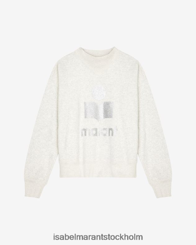 Kläder Isabel Marant moby logotyp sweatshirt ecru kvinnor D80P02365