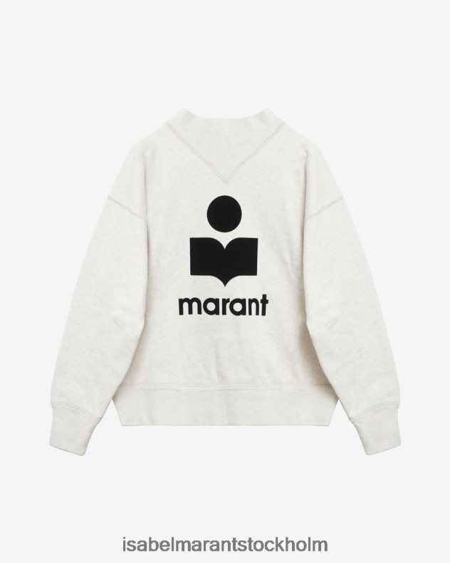 Kläder Isabel Marant moby logotyp sweatshirt ecru kvinnor D80P02369