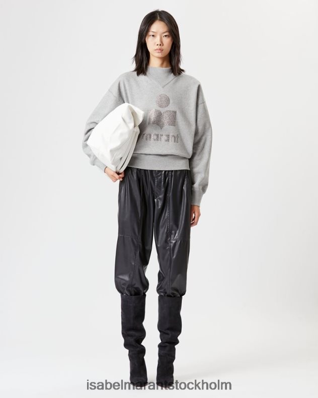 Kläder Isabel Marant moby logotyp sweatshirt grå kvinnor D80P02366