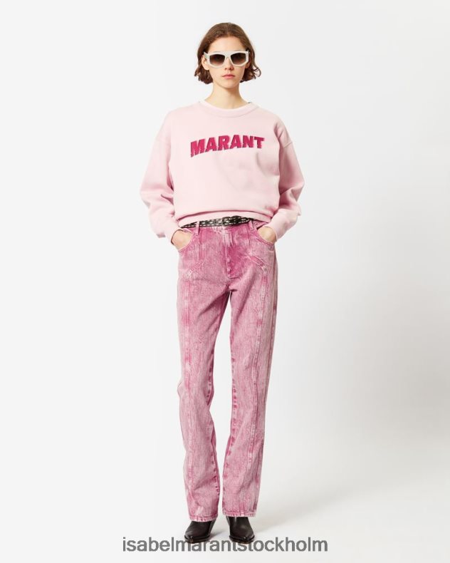 Kläder Isabel Marant mobyli logotyp sweatshirt ljusrosa/rosa kvinnor D80P02400