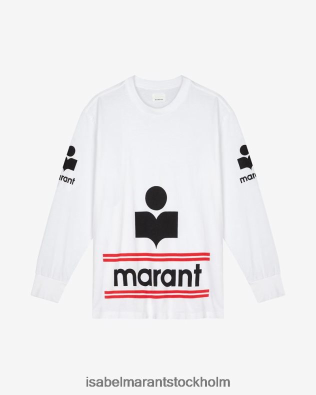 Kläder Isabel Marant gianni t-shirt i bomull vit män D80P021291