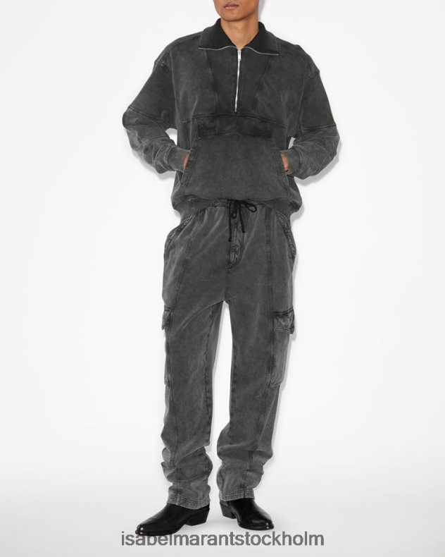 Kläder Isabel Marant preston sweatshirt blekt svart män D80P021349