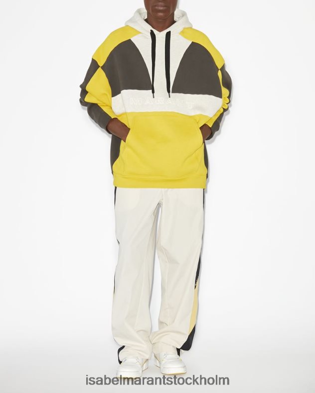 Kläder Isabel Marant wasil logotyp sweatshirt gul män D80P021338