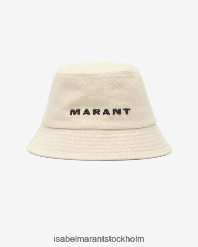 tillbehör Isabel Marant haley logotyp hatt ecru/svart unisex- D80P021067